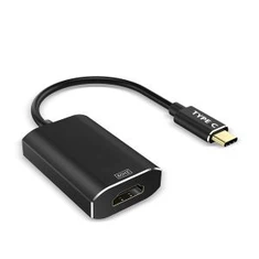Rožinio aukso spalvos aliuminio korpuso C tipo vyrų ir HDMI Moteriška kabelis adapteris palaiko 4Kx2K
