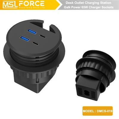 Stalinio kompiuterio išplėtimo sieninio įkroviklio lizdas 2USB A 2x USB C